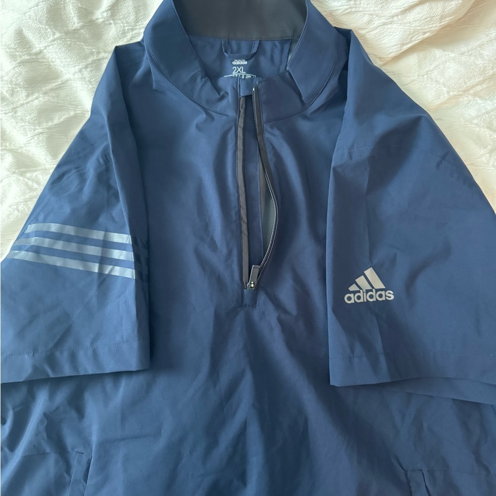 Adidas Men's Blue Short Sleeve Golf Jacket